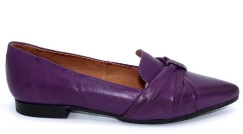 Miz Mooz Pointy Flats in Purple Leather $169, Our Beautiful Price $129