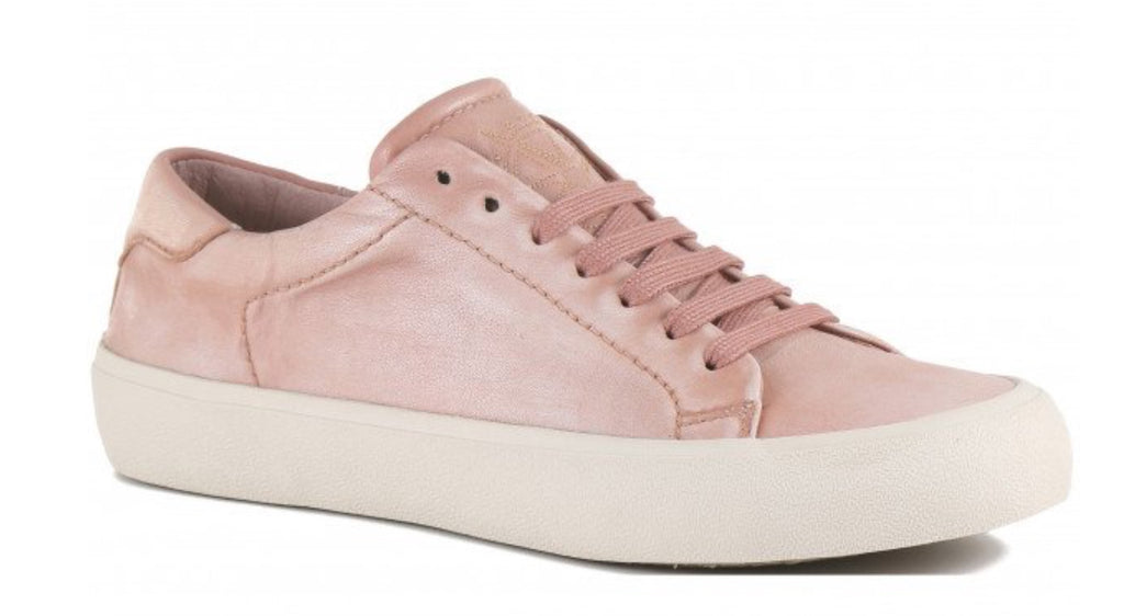 Bussola Sneakers with Laces, Blush Pink Leather, Our Beautiful Price $89