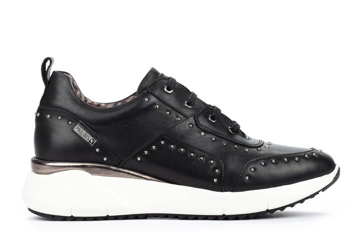 Pikolinos Sella Lace Up Sneakers in Black Leather $229, Our Beautiful Price $159