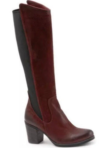 Bueno Walt Stretch  Boots Nubuck Leather in Red Tulip $299, Our Beautiful Price $199