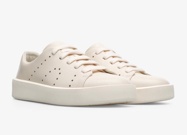 Camper K200828-001 Courb Sneaker in Cream White Leather, Our Beautiful Price $169